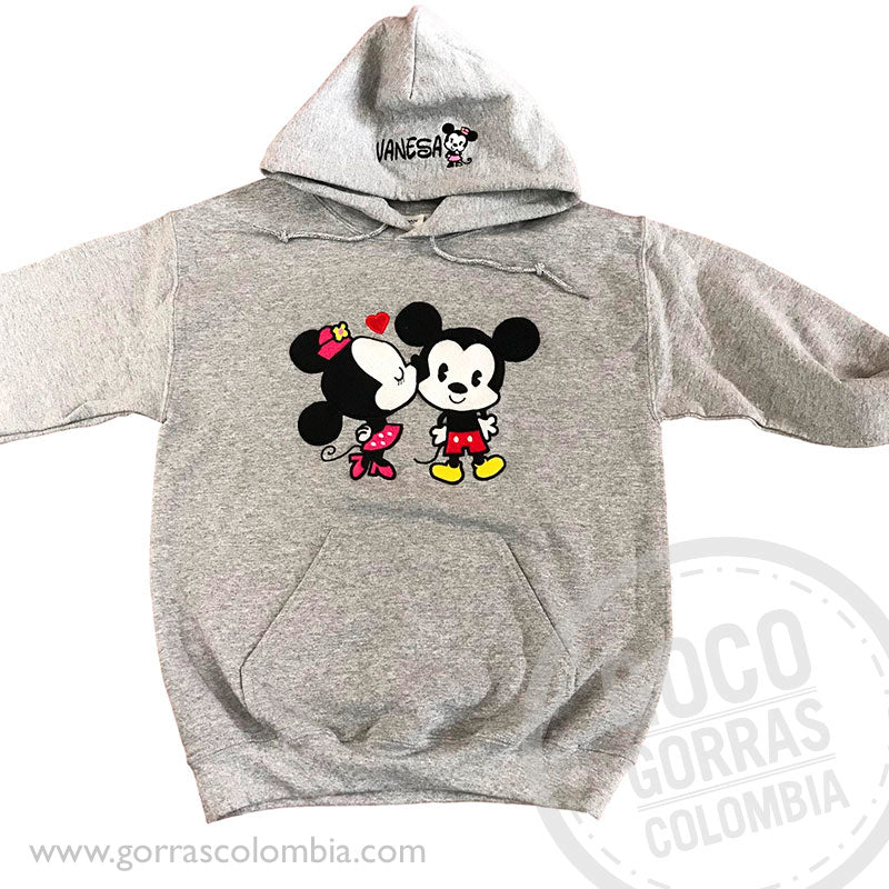 Buzo MINNIE BESANDO A MICKEY (Nombre)