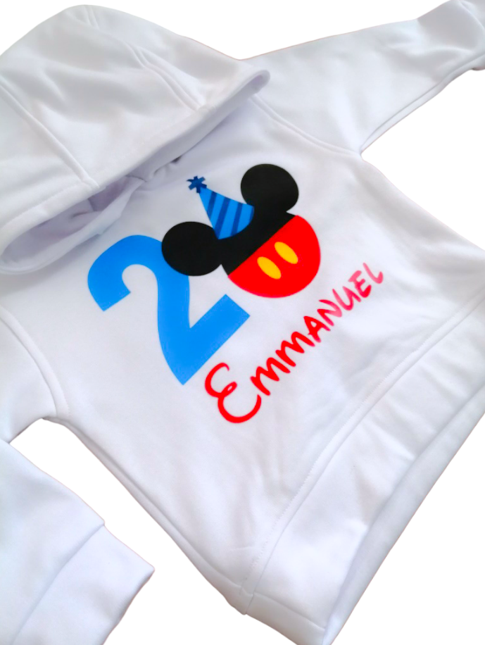 Buzo MICKEY / MINNIE (Nombre-Años)