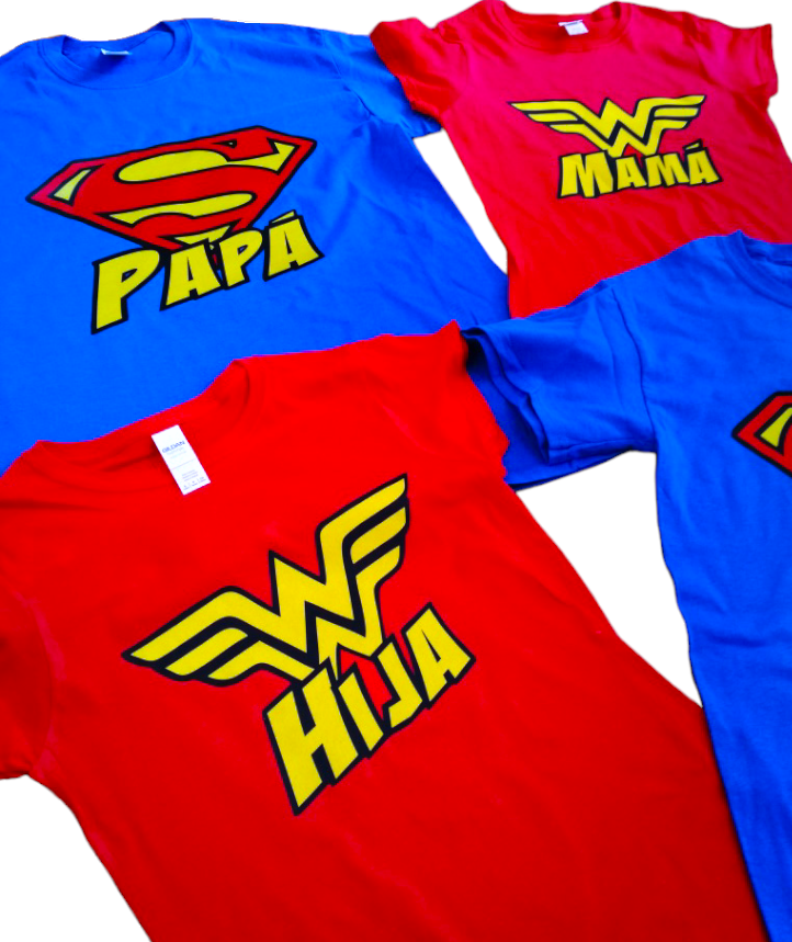 Camiseta SUPERMAN / MUJER MARAVILLA
