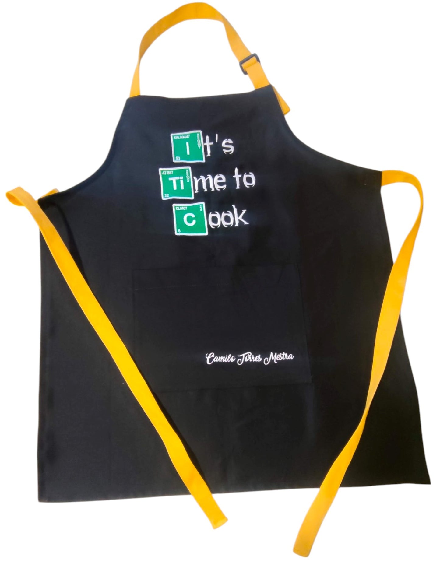 Delantal IT´S TIME TO COOK (Nombre)