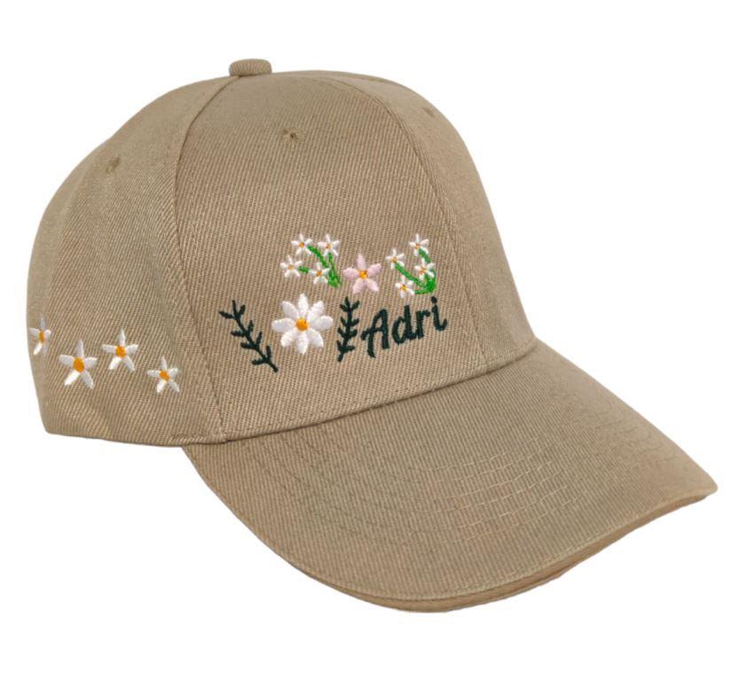 Gorra FLORES Y HOJAS (Nombre)