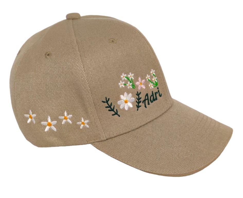 Gorra FLORES Y HOJAS (Nombre)