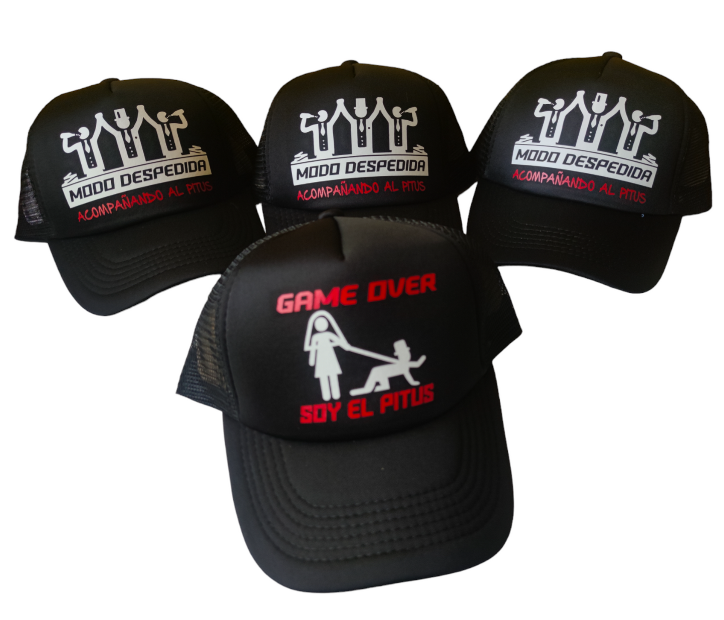 Gorras DESPEDIDA DE SOLTERO - GAME OVER (Nombre)
