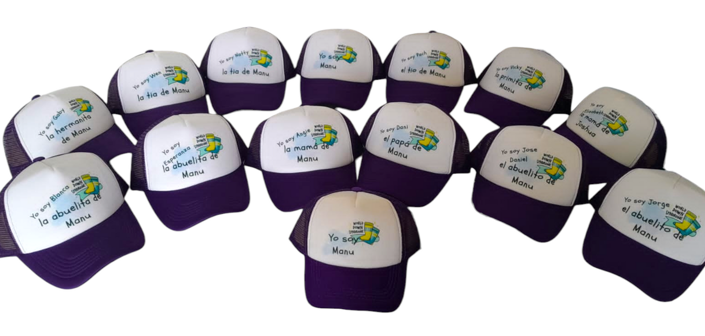 Gorra CALCETINES - WORLD DOWN SYNDROME (Parentesco-Nombre)