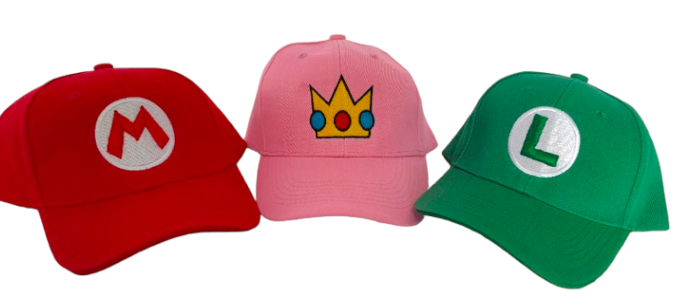 Gorra SUPER MARIO 3D / LUIGI 3D / CORONA PRINCESA PEACH