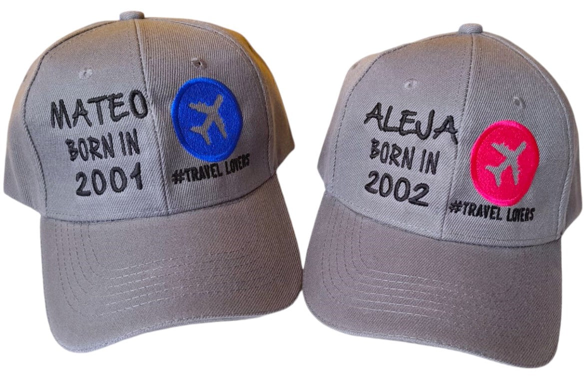 Gorra AVIÓN - BORN IN... (Nombre-Año)