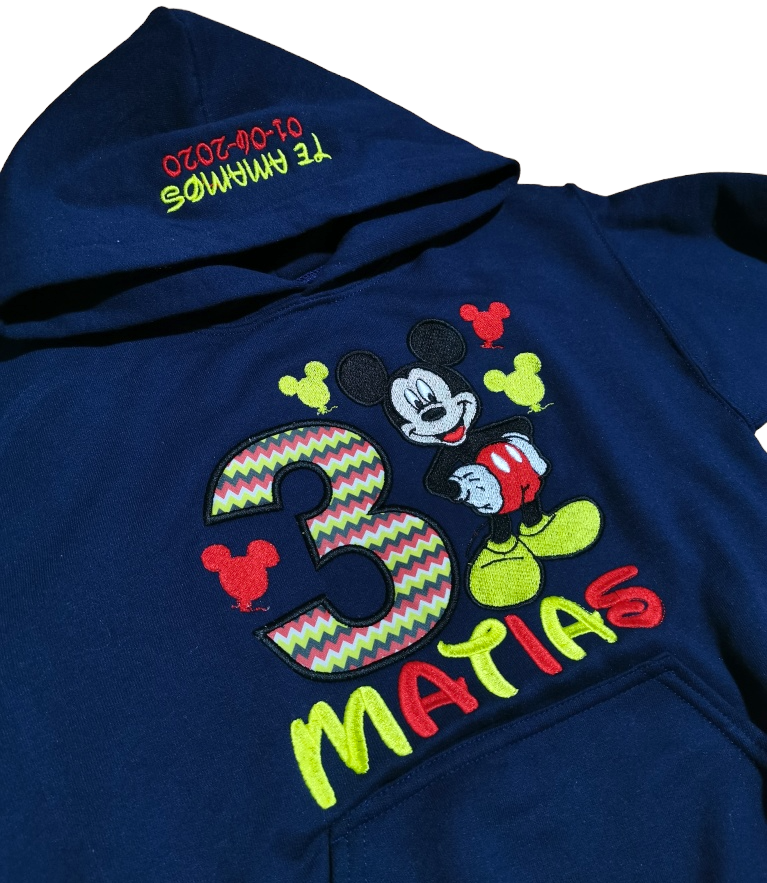 Buzo Cumpleaños MICKEY MOUSE (Nombre)