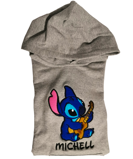 Buzo STITCH CON UKULELE (Nombre)