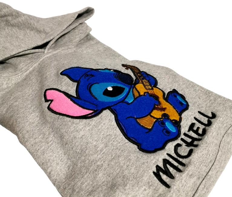 Buzo STITCH CON UKULELE (Nombre)