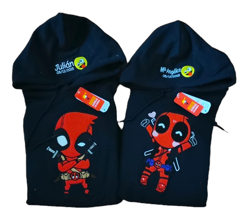 Buzo DEADPOOL (Nombre-Fecha)