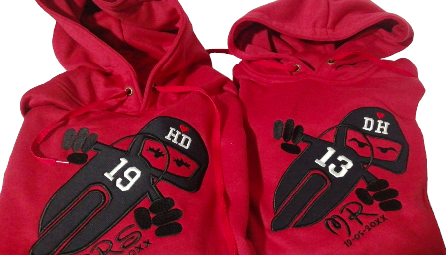 Buzo MOTO - MR / MRS (Iniciales-Número-Fecha)