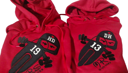 Buzo MOTO - MR / MRS (Iniciales-Número-Fecha)