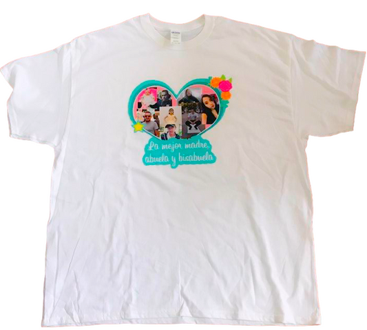 Camiseta LA MEJOR MADRE, ABUELA Y BISABUELA (Foto)