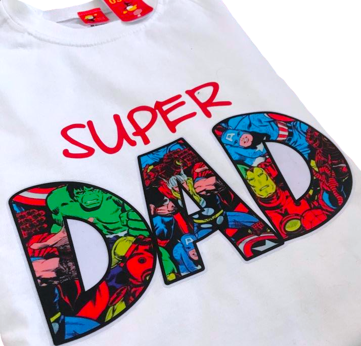 Camiseta THE MARVEL SUPER HEROES DAD / MOM / SUPER...