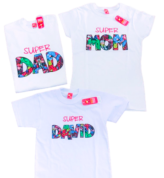 Camiseta THE MARVEL SUPER HEROES DAD / MOM / SUPER...