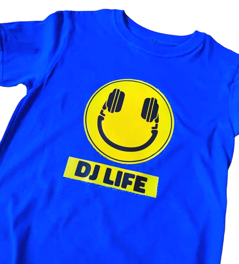 Camiseta CARA FELIZ DJ LIFE