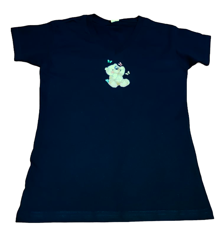 Camiseta PELUCHE OSITO CON MARIPOSAS