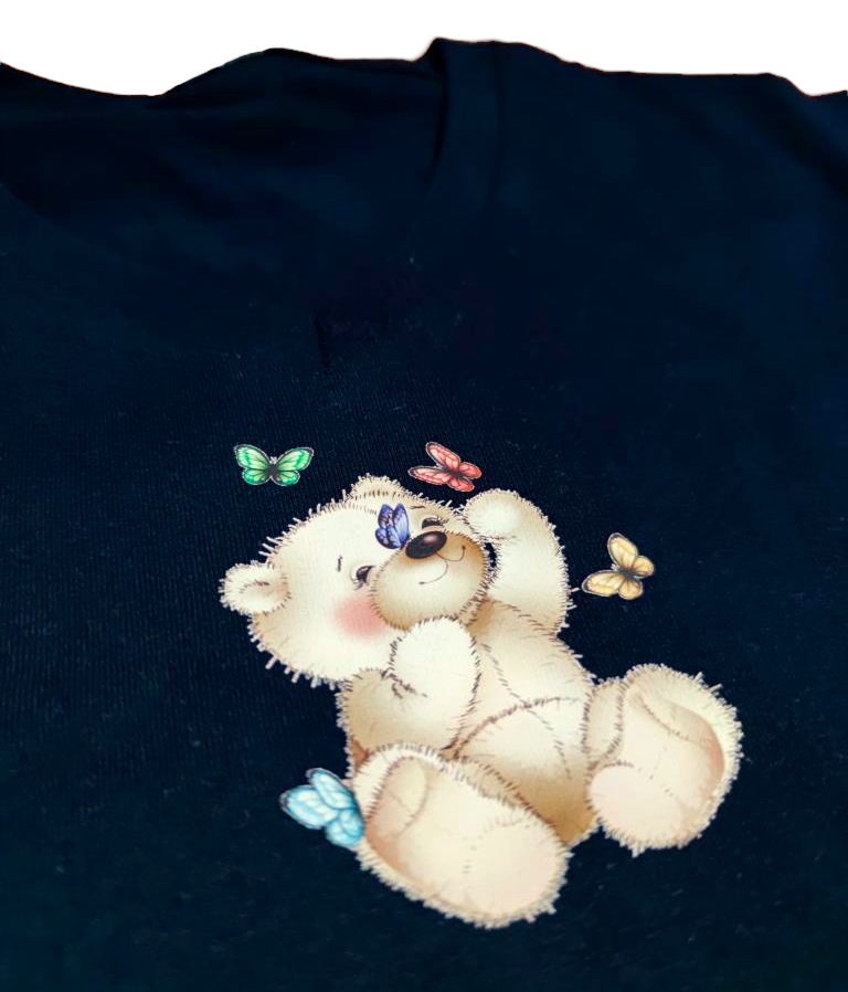 Camiseta PELUCHE OSITO CON MARIPOSAS