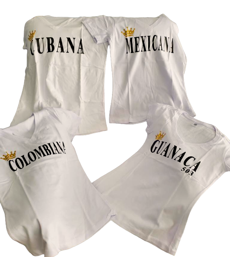 Camiseta CORONA COLOMBIANA / CUBANA / MEXICANA / GUANACA