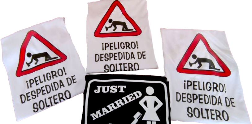 Camiseta PELIGRO! DESPEDIDA DE SOLTERO