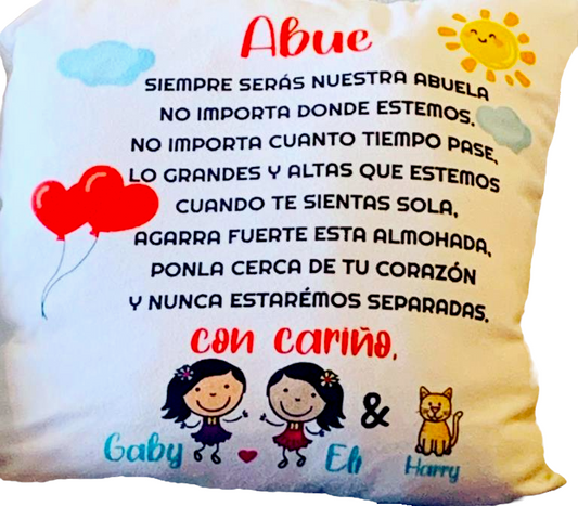 Cojín SIEMPRE SERÁS NUESTRA ABUELA (Nombres)