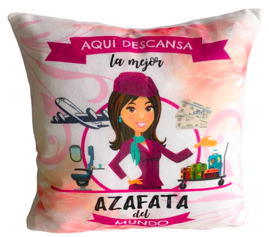 Cojín AQUÍ DESCANSA... (Profesión)