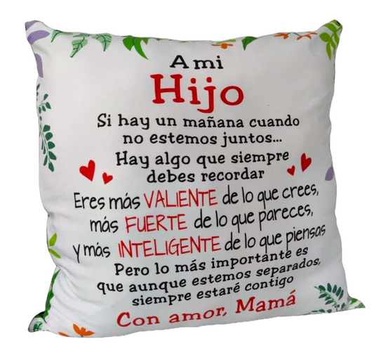 Cojín A MI HIJO CON AMOR, MAMÁ (Texto)
