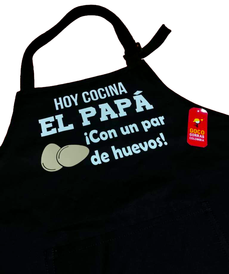 Delantal HOY COCINA EL PAPÁ CON UN PAR DE HUEVOS!