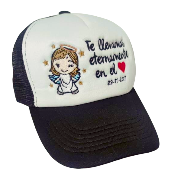 Gorra ÁNGEL - TE LLEVAMOS ETERNAMENTE EN EL CORAZÓN (Fecha)