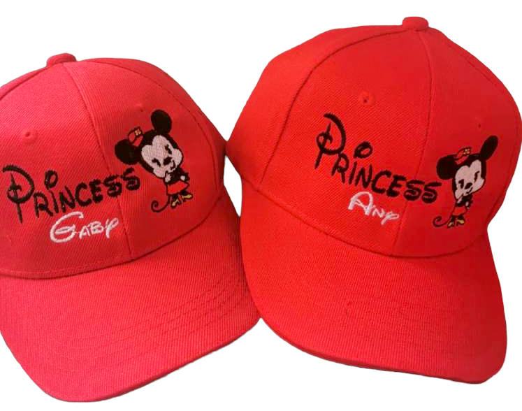 Gorras MICKEY Y MINNIE - DADDY, MOMMY & PRINCESS (Nombres)