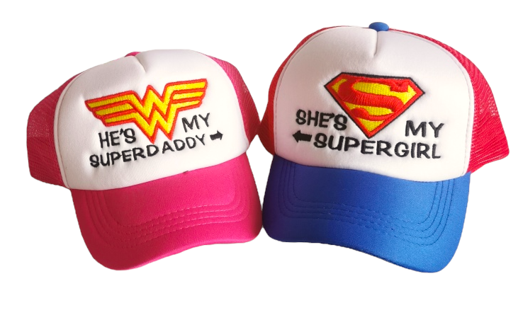 Gorras SUPER DADDY & SUPER GIRL