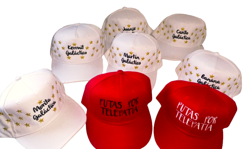Gorra PUTAS POR TELEPATÍA / GALÁCTIC@ (Nombre)