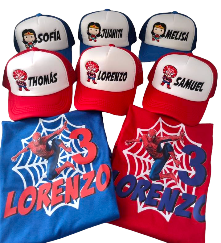 Combo SPIDERMAN / MUJER MARAVILLA (Nombre)