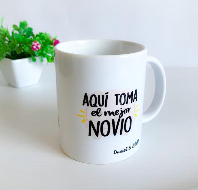 Mug RECETA PARA UN BUEN CAFÉ (Nombre)