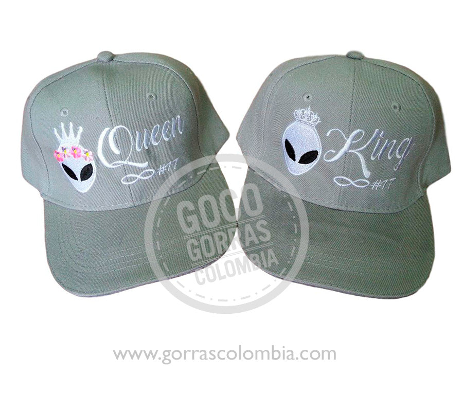 Gorras KING Y QUEEN - ALIEN (Numeral)