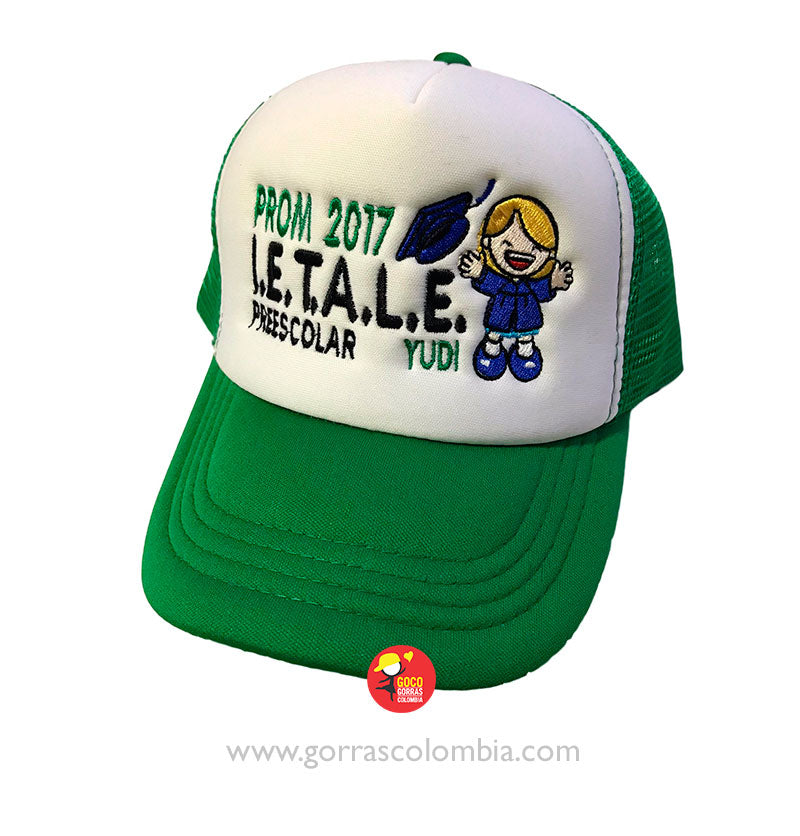 Gorra GRADUACIÓN PRESCOLAR - PROM (Colegio-Año-Nombre)