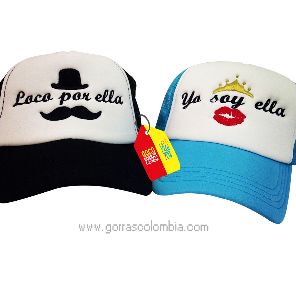 Gorra MOSTACHO / BESO - LOCO POR ELLA