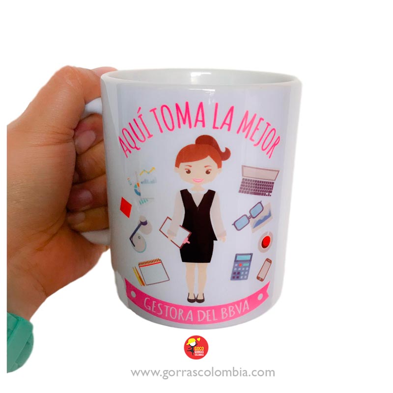 Mug AQUÍ TOMA LA MEJOR GESTORA... (Frase)