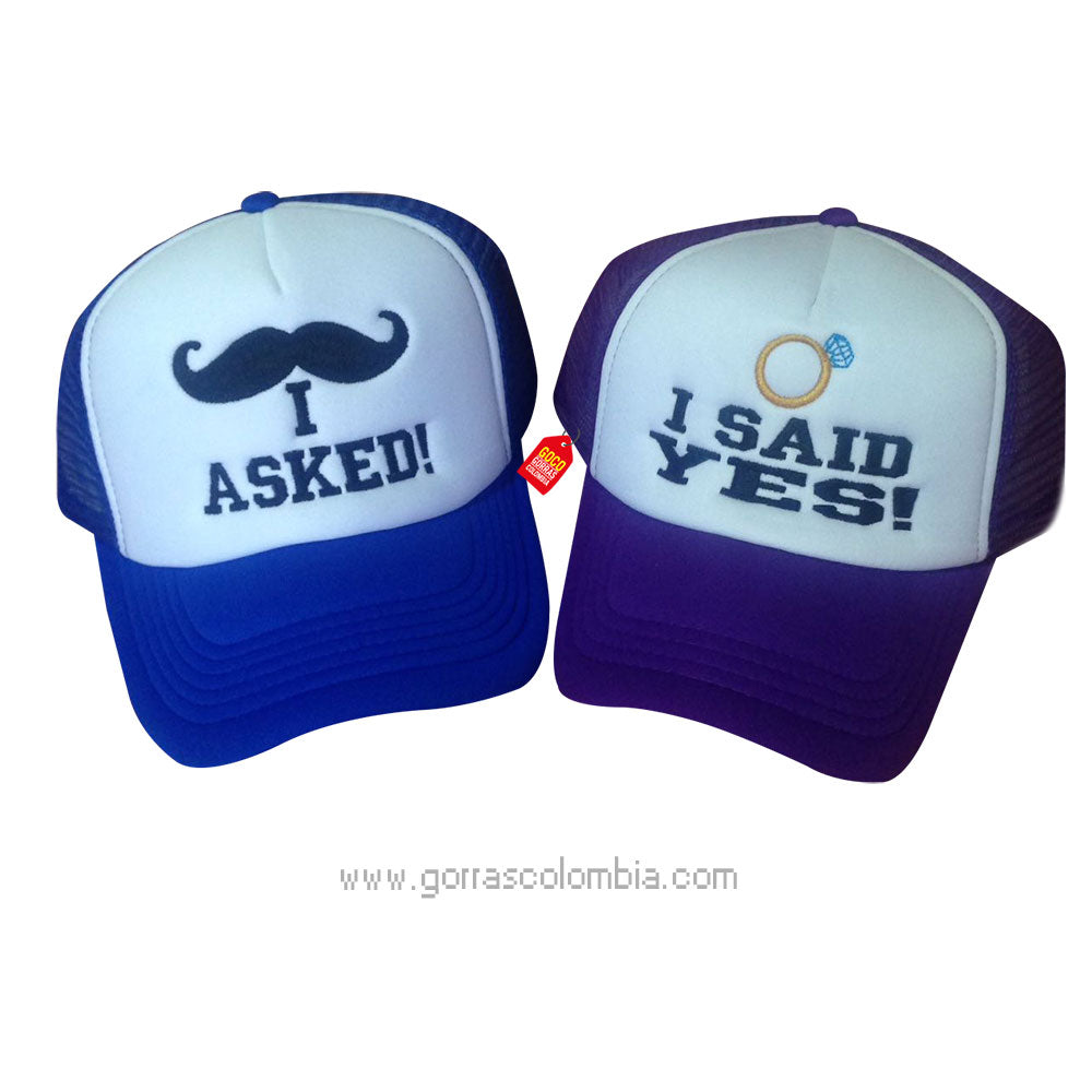 Gorras MOSTACHO Y ANILLO - I SAID YES!
