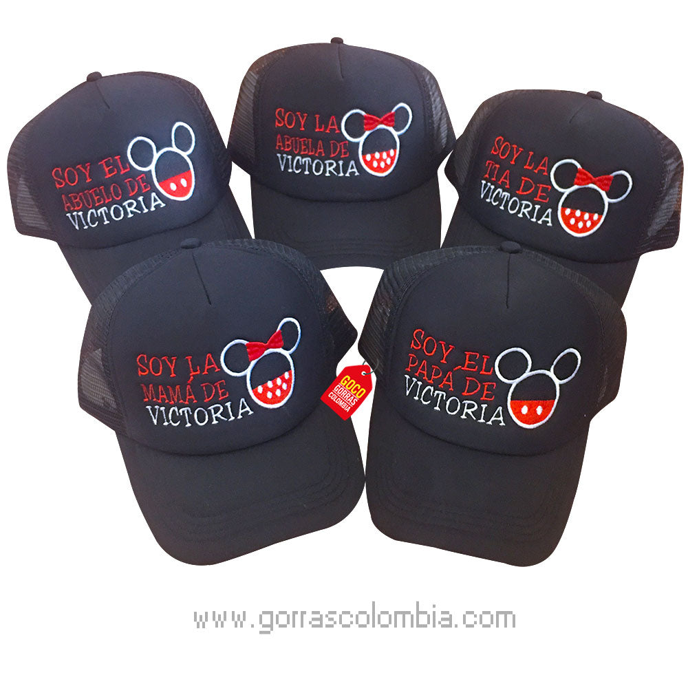 Gorras MICKEY Y MINNIE - FAMILIA DE... (Parentesco-Nombre)