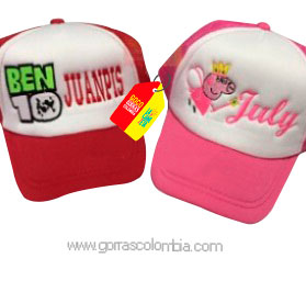 Gorra BEN 10 / PEPPA PIG (Nombre)