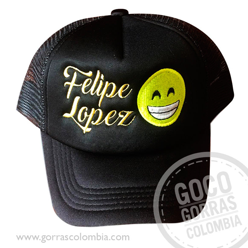 Gorra EMOJI CARA FELIZ Nombre Gorras Colombia