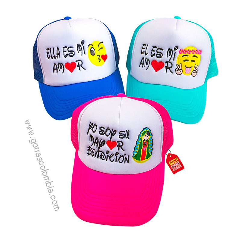 Gorras EMOJIS Y VIRGEN DE GUADALUPE