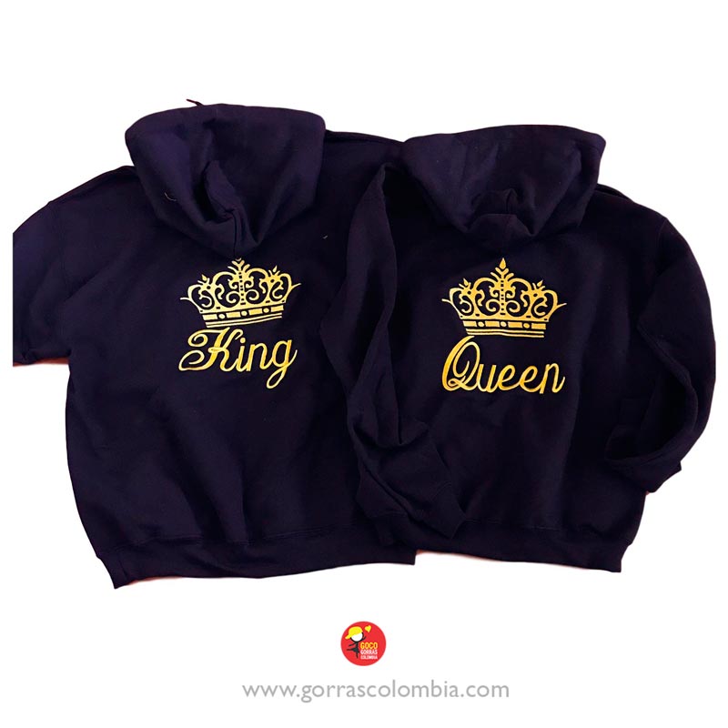 San Valentino Felpa Con Cappuccio Coppia King & Queen - Maglione Accoppiato Per Lui E Lei, In Cotone E Poliestere Regalo Coppia - Foto 6