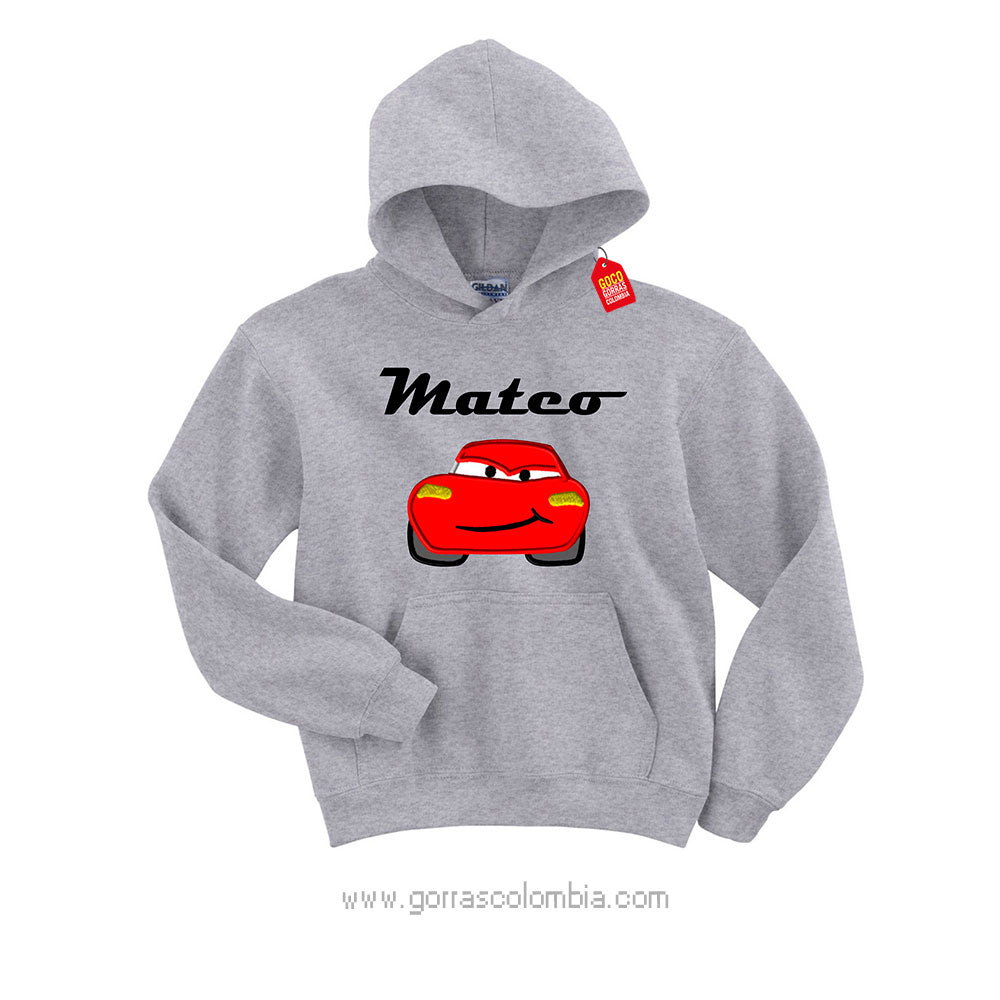 Buzo CARS RAYO MCQUEEN Nombre Gorras Colombia