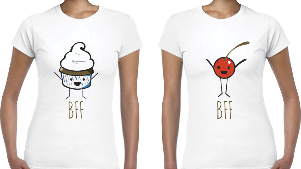 Camiseta BFF - CUPCAKE / CEREZA