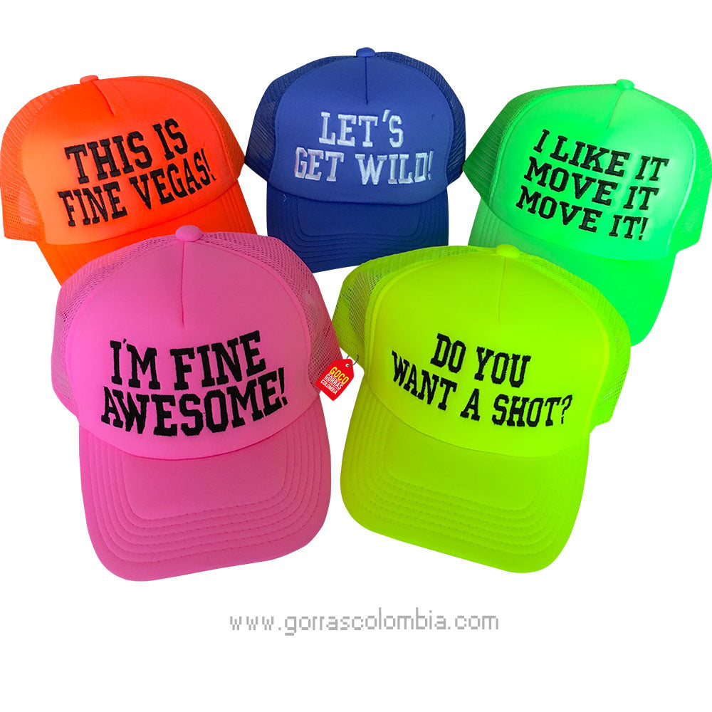 Gorras FRASES EN INGLES PARA FIESTA
