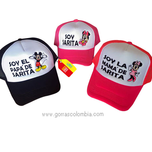 Gorras MICKEY Y MINNIES - PAPÁS DE... (Nombre)