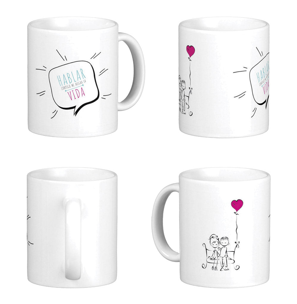 Mug HABLAR CONTIGO ME ALEGRA... (Frase)