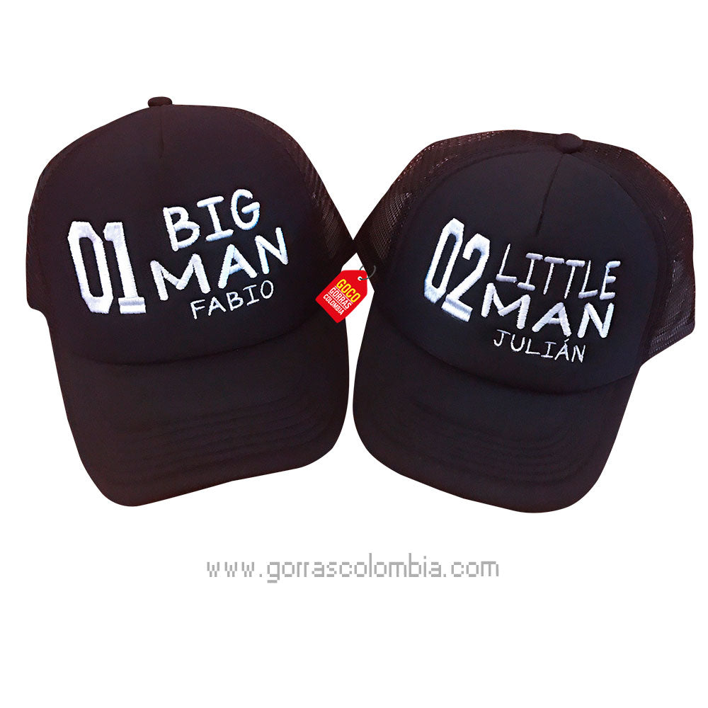 Gorras BIG Y LITTLE MAN (Nombres-Número)